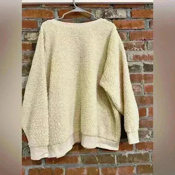 Torrid Ivory Faux Sherpa Teddy Sweatshirt Plus Size 4 - Picture 10 of 10